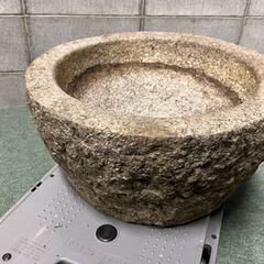 石臼 古道具 餅つき イベント オブジェ インテリア 昭和レトロ 直径50cm×高さ24cm の画像