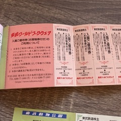 東武　株主優待(東武公特別入園券以外)の画像