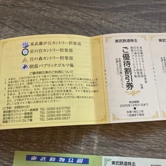 東武　株主優待(東武公特別入園券以外)の画像