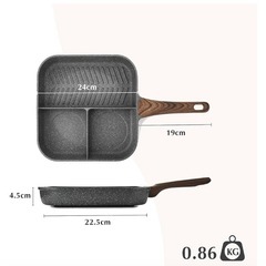 一回使用マーブルコート　仕切りフライパンの画像
