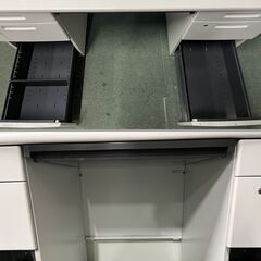 KOKUYO コクヨ 両袖机 事務机 鍵付 ホワイト オフィス 事務用品 幅140cm×奥行70cm×高さ70cmの画像