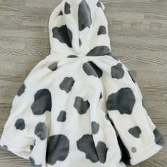 70〜90サイズ　牛柄ベビーポンチョの画像