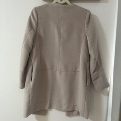 yecca vecca ノーカラーコート ベージュの画像
