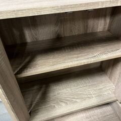 木製 食器棚 収納棚 本棚 幅60cm×奥行29cm×高さ119cmの画像