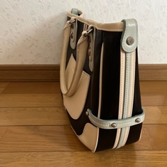 皮革製ハンドバッグの画像