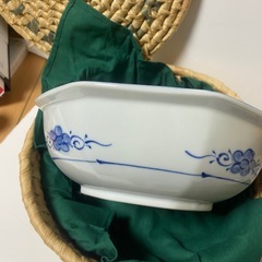 未使用　陶器　義峰 オランダ風青藍三組鉢　食器3枚セットの画像