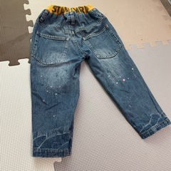 キッズ服 デニムパンツ ペイント加工120の画像