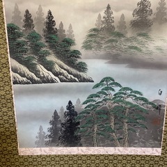 赤富士に鶴（掛け軸）の画像