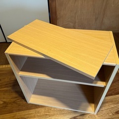 木目調　カラーボックス
の画像