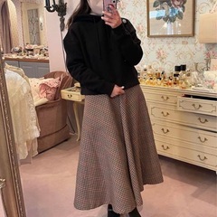 millebonheur  チェックスカートの画像
