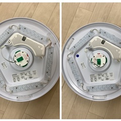 ニトリ　8～12畳用LEDシーリングライト ダークブラウン リモコン付き 2個セットの画像