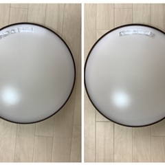 ニトリ　8～12畳用LEDシーリングライト ダークブラウン リモコン付き 2個セットの画像