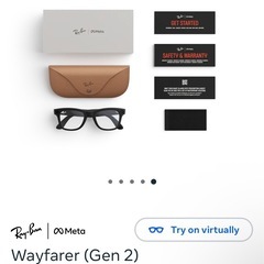 レイバン Meta Gen2 第2世代 Wayfarer AIグラス クリアの画像