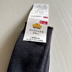 TOPVALU メンズソックス クルー丈 抗菌防臭 つま先かかと補強 24-26cmの画像