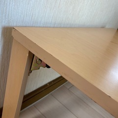 中古 テーブル 折りたたみ　ローテーブル ベージュ 正方形　サイズ　約60×60　の画像