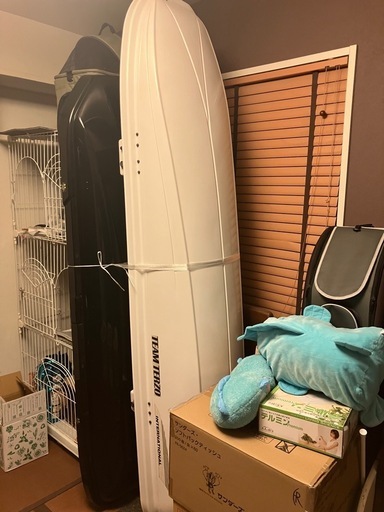 ルーフボックス　全長230cm ロング　キャリア　セット　引き取り限定