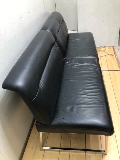 JOOP! ヨープ himolla ヒモラ　ドイツ製 本革 3人掛けソファ ブラック レザー 高級家具 モダンデザイン　【糸島市内 送料無料】75041-2-②-050