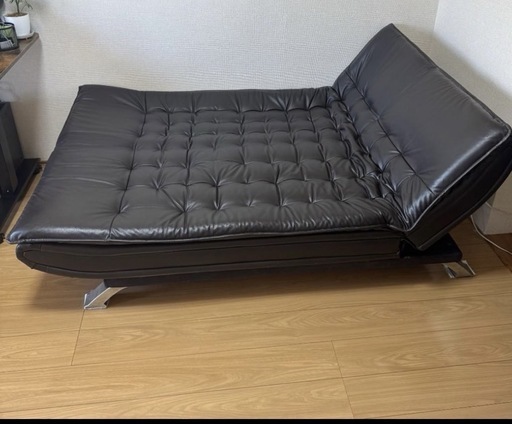 ニトリ　傷・汚れに強い合成皮革 ソファベッド(Nシールド ロック2 RC BK)
