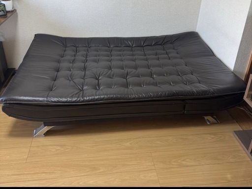 ニトリ　傷・汚れに強い合成皮革 ソファベッド(Nシールド ロック2 RC BK)
