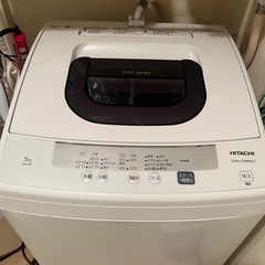 5kg洗濯機(HITACHI slim＆compact)の画像