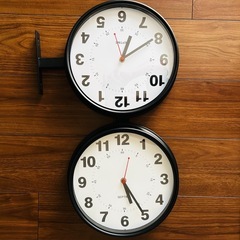 おしゃれおしゃれ壁掛け両面時計の画像