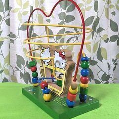激レア●可愛い木製ビーズ遊び★ハローキティ ビーズコースター★楽しく遊べ集中力を高める 知育玩具 ２歳位～◎の画像