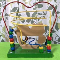 激レア●可愛い木製ビーズ遊び★ハローキティ ビーズコースター★楽しく遊べ集中力を高める 知育玩具 ２歳位～◎の画像