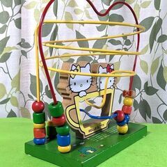 激レア●可愛い木製ビーズ遊び★ハローキティ ビーズコースター★楽しく遊べ集中力を高める 知育玩具 ２歳位～◎の画像