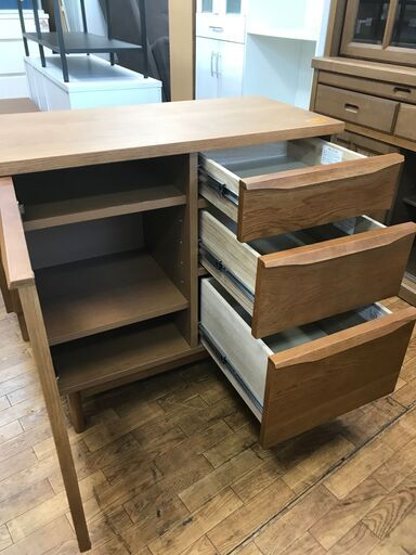 【リサイクルショップどりーむ鹿大前店】No.2946 キャビネット unico/ウニコ 80×42×76 収納家具 棚 美品