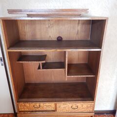 茶箪笥　090802  74x33h128cm 昭和レトロ　食器棚　カビ腐蝕なしの画像