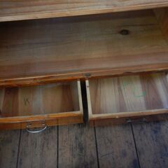 本棚　波板ガラス　090801 67x30.5h110cm　昭和レトロの画像