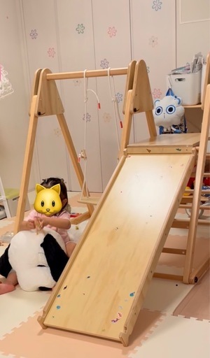 ジャングルジム 大型遊具 天然木 ブランコ すべり台 滑り台 折りたたみ コンパクト 室内 室内遊具 遊具 赤ちゃん ベビー 幼児子供