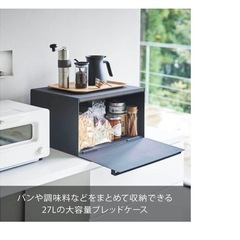  【取引決定】山崎実業 tower ブレッドケース 黒 の画像