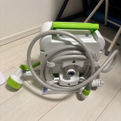 蛇口口金付ベランダ用ホースリール VHR-14 ライムグリーンの画像