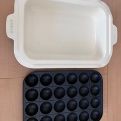BRUNO コンパクトホットプレート セラミックコート鍋セット レッドの画像