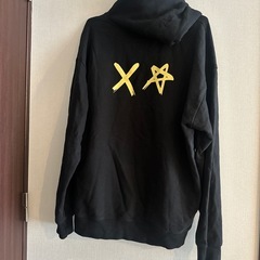 フード付きトレーナー　黒　Lサイズの画像