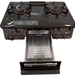 パロマ ガスコンロ 黒PA-S46B-L プロパンガス（LP）2020年製の画像