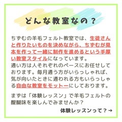 渋谷：体験・10月11月 羊毛フェルト教室の画像