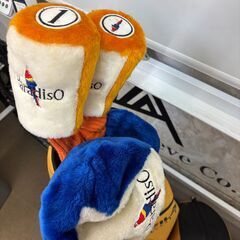レディース右利き用 ゴルフクラブセット キャディバッグ・ヘッドカバー付 ドライバー アイアン5〜9 P S フェアウェイ 練習用中古 傷汚れあり ジャンク扱いの画像
