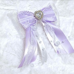 No.87 ハンドメイド ヘアクリップ パープルの画像