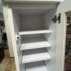 スリム収納 隙間収納 引出し W30×D40×H181cm ホワイト スリムラック 札幌 東区の画像