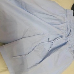 ライトブルー ショートパンツ ウエストゴムの画像