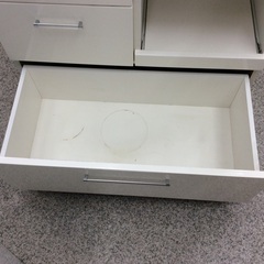 【古いデザインですが使いやすい】 キッチンボード マルミツ　ダイニングボード レンジボード カップボード レンジ台 食器棚 幅89cm :ホワイトの画像