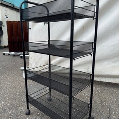 J-30 メッシュ4段ワゴンカート キャスター付き 幅42×奥×26×高さ83.5cm の画像