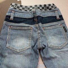 キッズ服 デニムパンツ ストライプ 長ズボン 110cm 男の子の画像