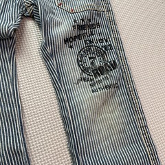 キッズ服 デニムパンツ ストライプ 長ズボン 110cm 男の子の画像