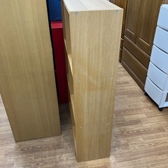 スタッキングシェルフ　無印良品　2段3列　擦り傷多少有り　ナチュラル【取りに来れる方限定】の画像