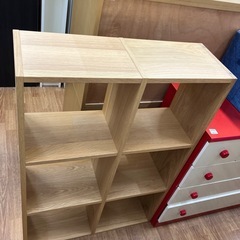 スタッキングシェルフ 無印良品 2段3列 擦り傷多少有り ナチュラル