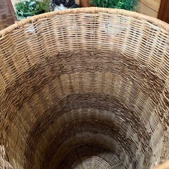 竹製　ランドリー籠の画像