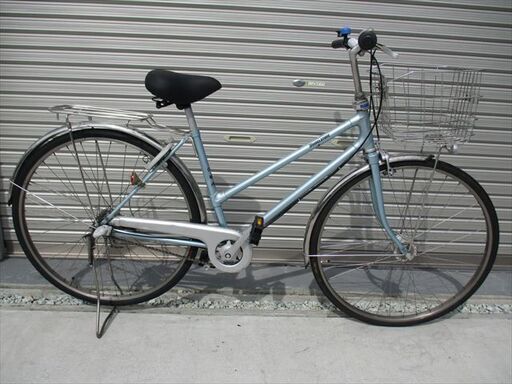 E544★限定特価★ 中古自転車 ブリヂストン【　27インチ　ブルー　軽快車　3段　LEDオートライト 】